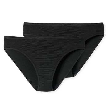 Schiesser Trusser 2P Modal Essentials Tai Briefs Sort Medium Dame