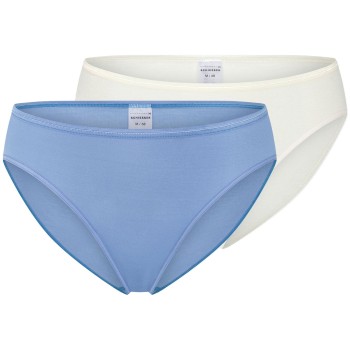 Schiesser Trusser 2P Modal Essentials Tai Colored Blå/Hvid modal 40 Dame