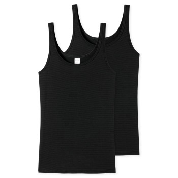 Schiesser 2P Modal Essentials Tank Tops Sort 40 Dame