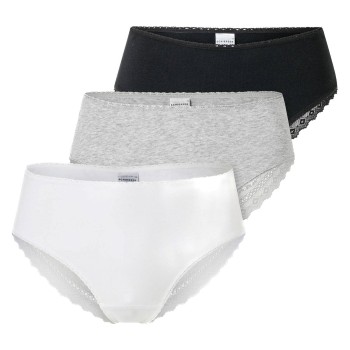 Schiesser Trusser 3P Modern Brazillian Slips Flerfarvet bomuld 36 Dame