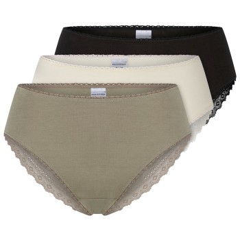 Schiesser Trusser 3P Modern Brazillian Slips Flerfarvet-2 bomuld 40 Dame