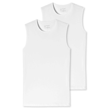 Schiesser 2P Organic Cotton Tank Top Hvid bomuld Medium Herre