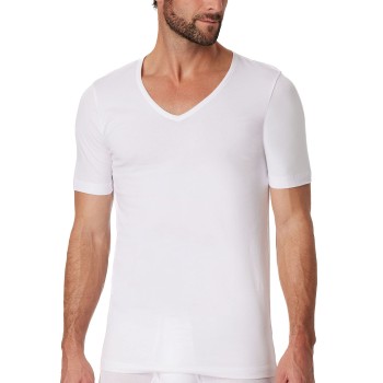 Schiesser 2P Organic Cotton V-Neck 3XL-4XL Hvid økologisk bomuld 4XL Herre