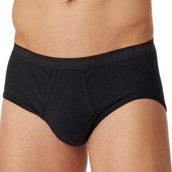 Schiesser 2P Original Classics Fine Rib Sport Briefs Sort bomuld Large Herre