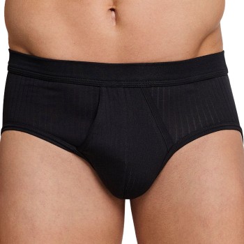 Schiesser 2P Sport Briefs With Fly Sort bomuld Small Herre