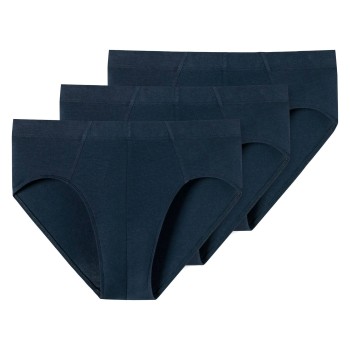 Schiesser 3P Supermini Briefs 3XL-4XL Mørkblå bomuld 4XL Herre