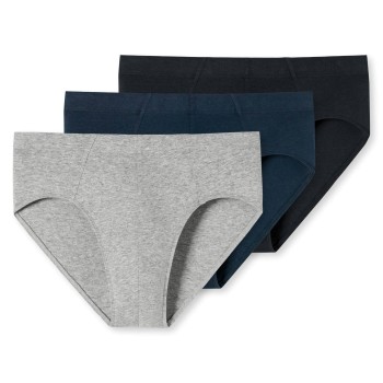Schiesser 3P Supermini Organic Cotton Briefs Flerfarvet bomuld Large Herre