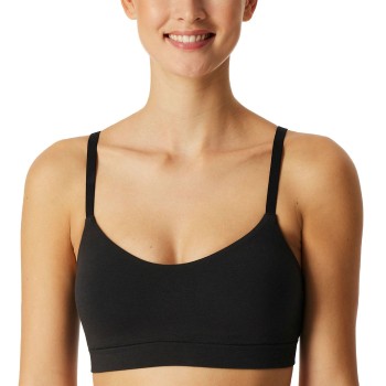 Schiesser BH Unique Cotton Bustier Bra Sort bomuld 44 Dame