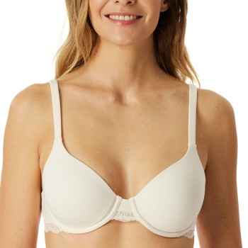 Schiesser BH Unique Cotton Wired Bra Creme bomuld B 80 Dame