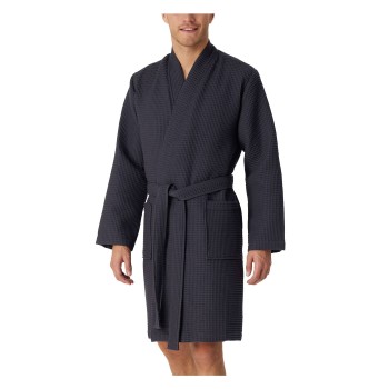 Schiesser Waffle Bathrobe Antracit bomuld Medium Herre