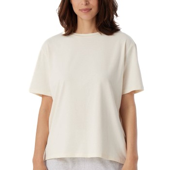 Schiesser Women Mix and Relax T-Shirt Creme bomuld 42 Dame