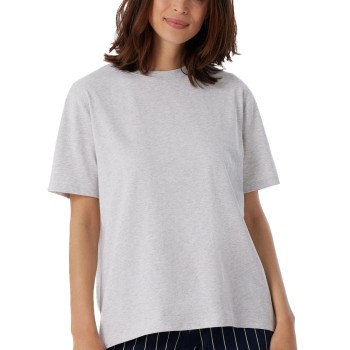 Schiesser Women Mix and Relax T-Shirt Lysegrå bomuld 48 Dame