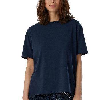 Schiesser Women Mix and Relax T-Shirt Mørkblå bomuld 34 Dame