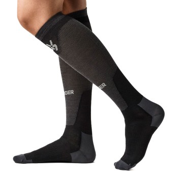Seger Strømper Alpine Advanced Light Wool Compression Sort Str 46/48