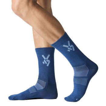 Seger Strømper Glide Light Wool Ski Socks Marine/Blå Str 37/39