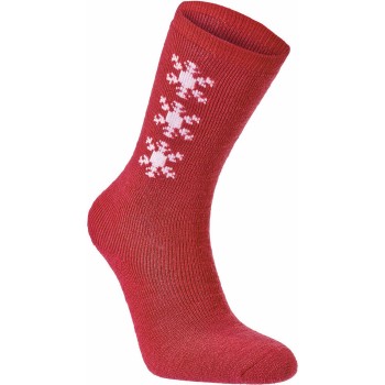 Seger Strømper Lillen Junior Sock Rød uld Str 28/30 Barn