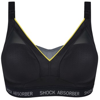 Shock Absorber BH Active Shaped Support Bra Sort/Gul E 85 Dame