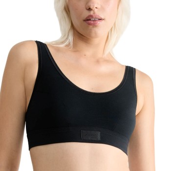 Sloggi BH Double Comfort Top Sort bomuld 36 Dame