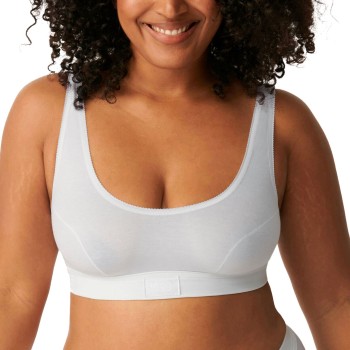 Sloggi BH 2P Double Comfort Top Hvid bomuld 38 Dame