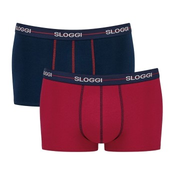 Sloggi 2P For Men Start Hip Blå/Rød bomuld Small Herre