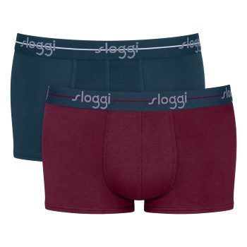 Sloggi 2P For Men Start Hip Marine/Rød bomuld Medium Herre