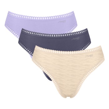 Sloggi Trusser 3P GO Crush High Leg Briefs Lilla bomuld XX-Large Dame
