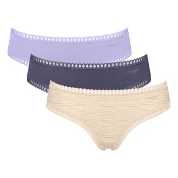 Sloggi Trusser 3P GO Crush Hipster Briefs Lilla bomuld XX-Large Dame