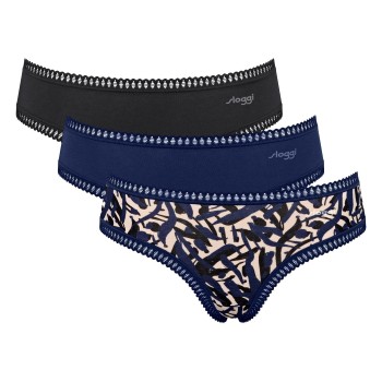 Sloggi Trusser 3P GO Crush Hipster Briefs Blå/Rosa bomuld Large Dame