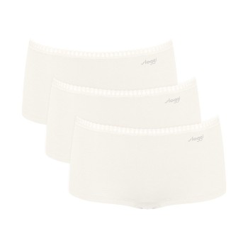 Sloggi Trusser 3P GO Crush Hipster Shorts Elfenben bomuld X-Small Dame