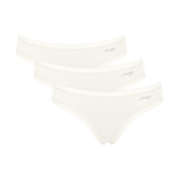 Sloggi Trusser 3P GO Crush Mini Briefs Elfenben bomuld Small Dame