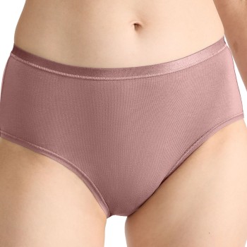Sloggi Trusser 3P GO Daily Cotton Midi Briefs Mørkrosa  bomuld Large Dame