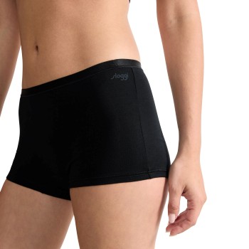 Sloggi Trusser 3P GO Daily Cotton Shorts Sort bomuld Large Dame