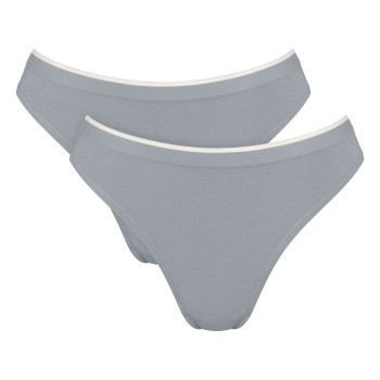 Sloggi Trusser 2P GO Sense High Leg Briefs Grå modal X-Large Dame