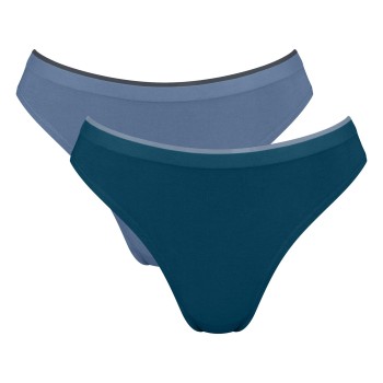 Sloggi Trusser 2P GO Sense High Leg Briefs Marine/Blå modal Medium Dame