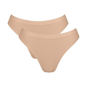 Sloggi Trusser 2P GO Sense High Leg Briefs Beige modal Large Dame