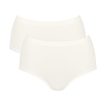 Sloggi Trusser 2P GO Sense High Waist Briefs Elfenben modal Small Dame