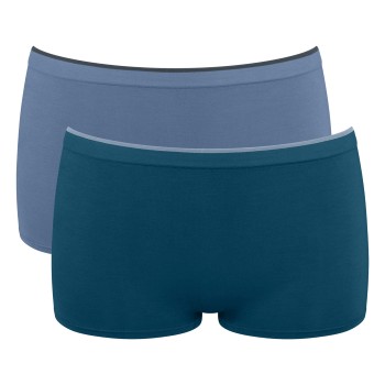 Sloggi Trusser 2P GO Sense Shorts Marine/Blå modal Large Dame