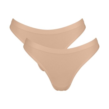 Sloggi Trusser 2P GO Sense Tanga Briefs Beige modal X-Large Dame