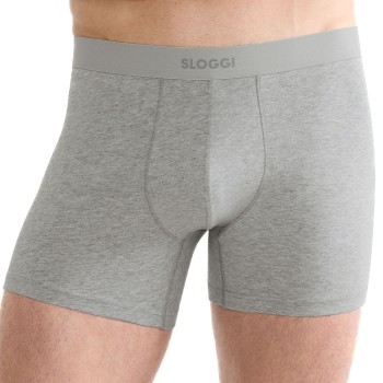 Sloggi 2P Men Ever Ease Shorts Lysegrå bomuld Small Herre