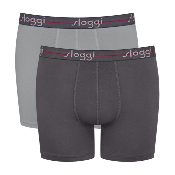 Sloggi 2P Men Start Short C2P Sort/Grå bomuld Small Herre