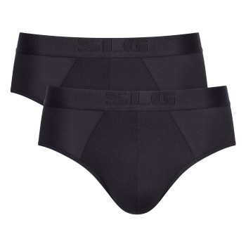 Sloggi 2P SLG Base Soft Midi Briefs Sort Small Herre