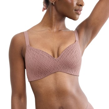 Sloggi BH ZERO Feel Bliss T-Shirt Bra Brun Small Dame