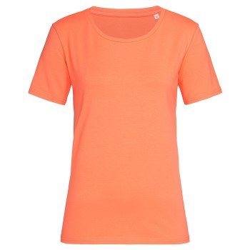 Stedman Claire Relaxed Women Crew Neck Abrikos ringspundet bomuld X-Large Dame