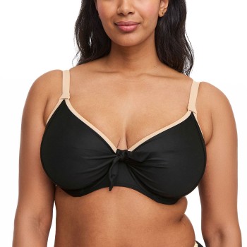 Swegmark Bahamas Bikini Underwire Bra Sort m Beige F 90 Dame