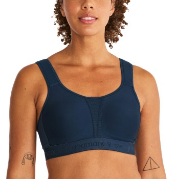 Swegmark BH Kimberly Iconic Moulded Cups Sports Bra Marineblå polyamid B 90 Dame