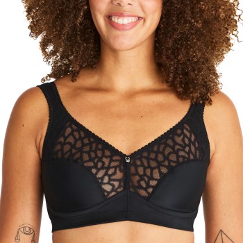 Swegmark BH Lovely Lilly Soft Bra Sort polyamid B 80 Dame