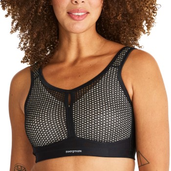 Swegmark BH Net Impact Force Moulded Cups Sport Bra Sort B 95 Dame