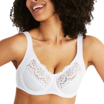 Swegmark BH Organic Cottton Bloom Wire Bra Hvid D 95 Dame