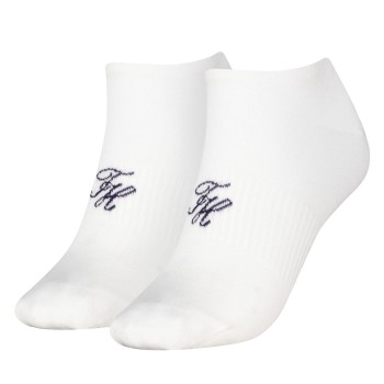 Tommy Hilfiger Strømper 2P Cotton Blend Logo Sneaker Socks Hvid Str 39/42 Dame