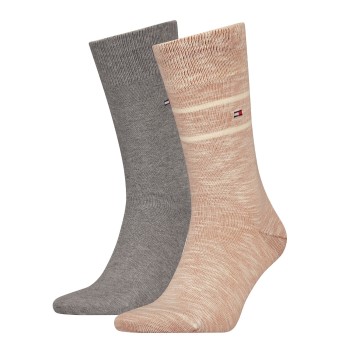 Tommy Hilfiger Strømper 2P Men Slub Classic Socks Beige Str 39/42 Herre